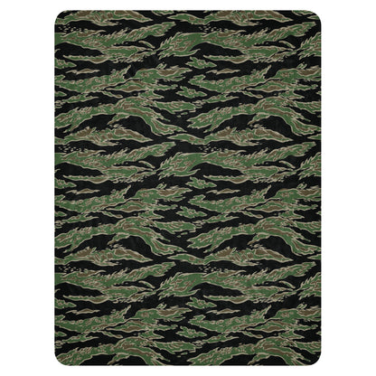 Tiger Stripe LLS Camo Sherpa Blanket 60” × 80” _ Concealing Coloration