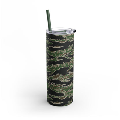Tiger Stripe LLS Camo Skinny 20oz Tumbler with Straw _ Concealing Coloration