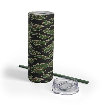 Tiger Stripe LLS Camo Skinny 20oz Tumbler with Straw _ Concealing Coloration
