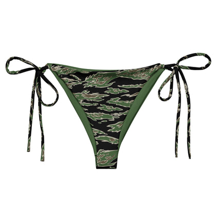 Tiger Stripe LLS Camo String Bikini Bottom, front view.