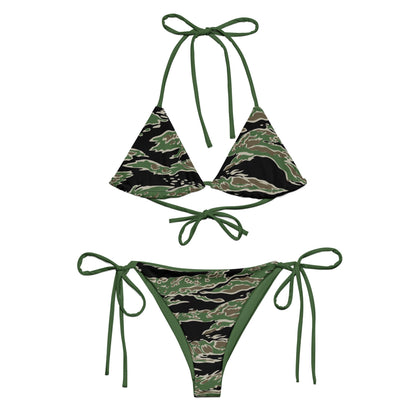Tiger Stripe LLS Camo String Bikini Set _ Concealing Coloration
