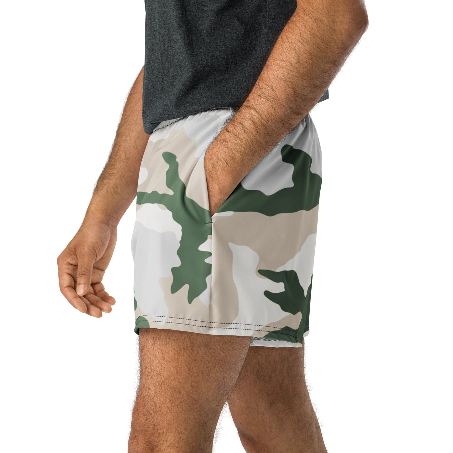 Tundra Alpine Camo 2.5″ inseam Tech Shorts _ Concealing Coloration.