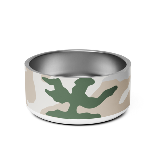 Tundra Alpine Camo Pet Bowl, front view.