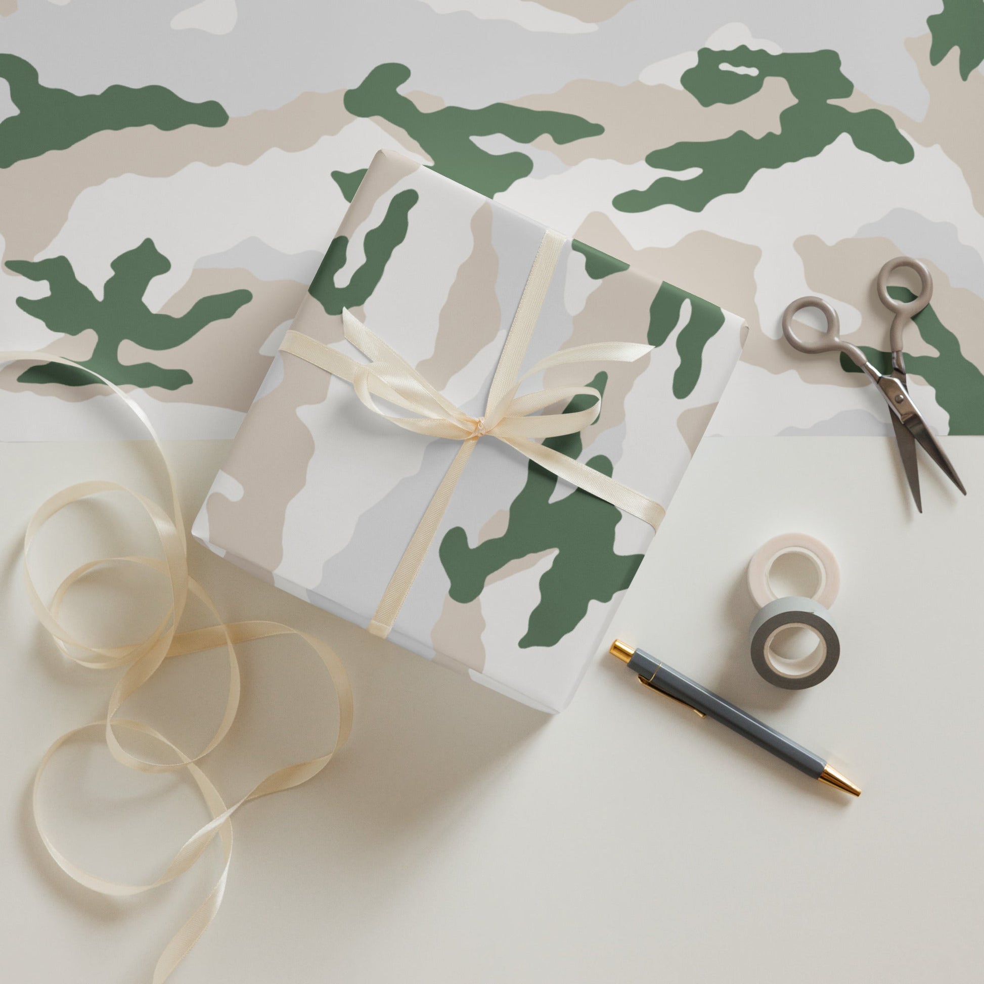 Tundra Alpine Camo Wrapping Paper _ Concealing Coloration