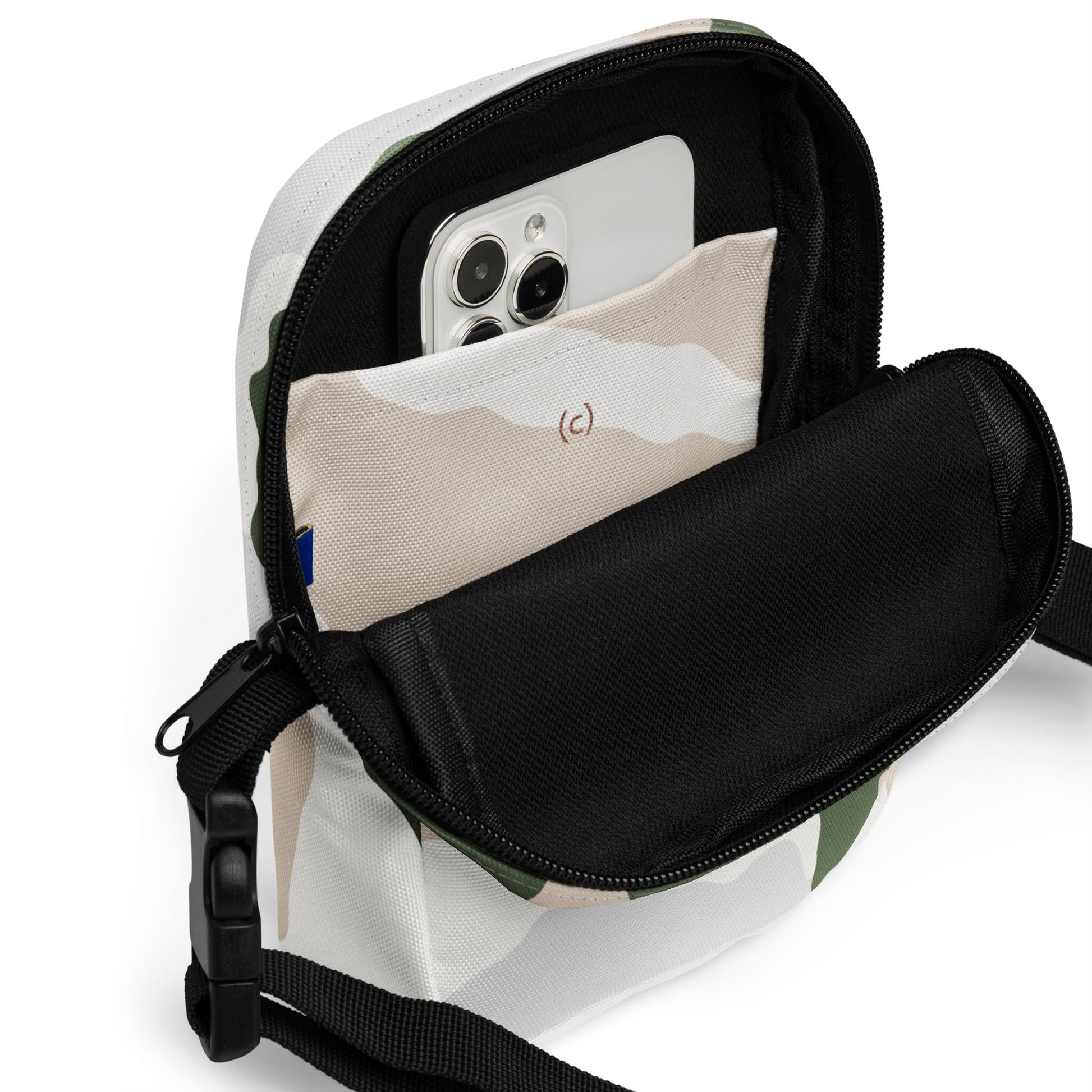 Tundra Alpine Snow Camo Crossbody Bag - Concealing Coloration