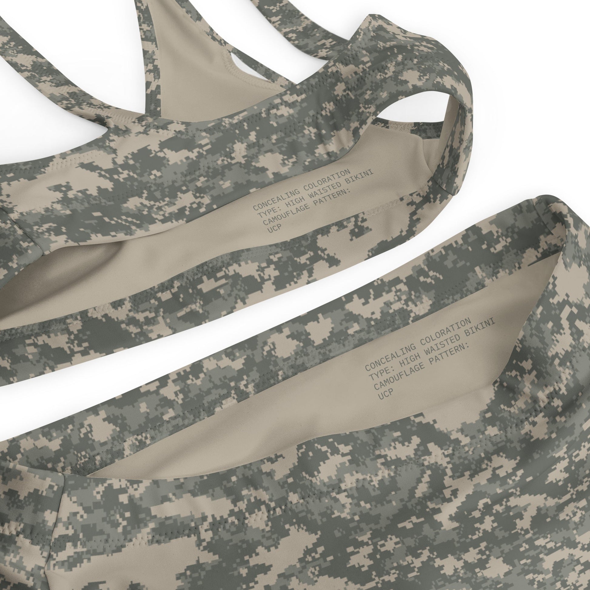 UCP Camo High-Waisted Bikini Set _ Concealing Coloration