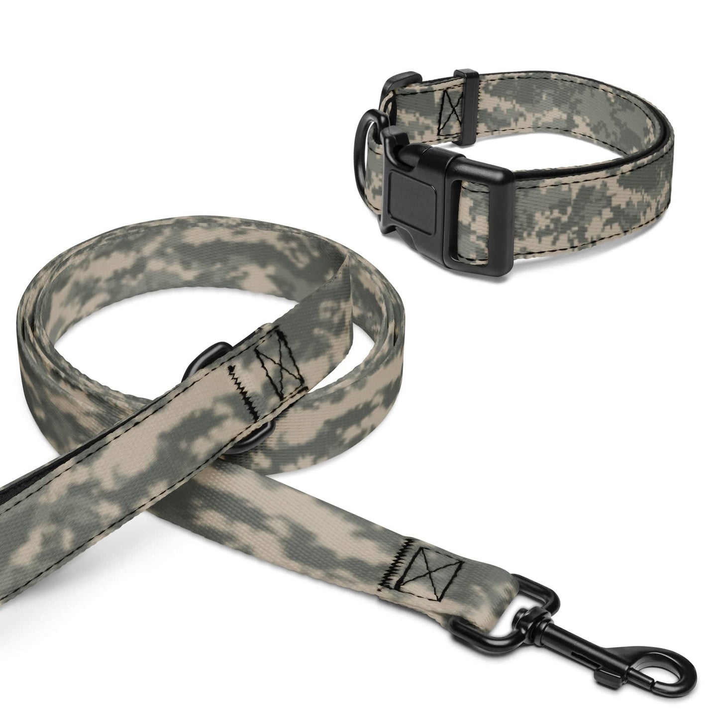 Universal Camouflage Pattern (UCP) Dog Collar & Leash Set - Concealing Coloration