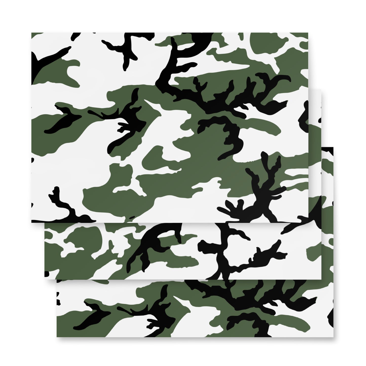 Three-Color Snow Camo Wrapping Paper