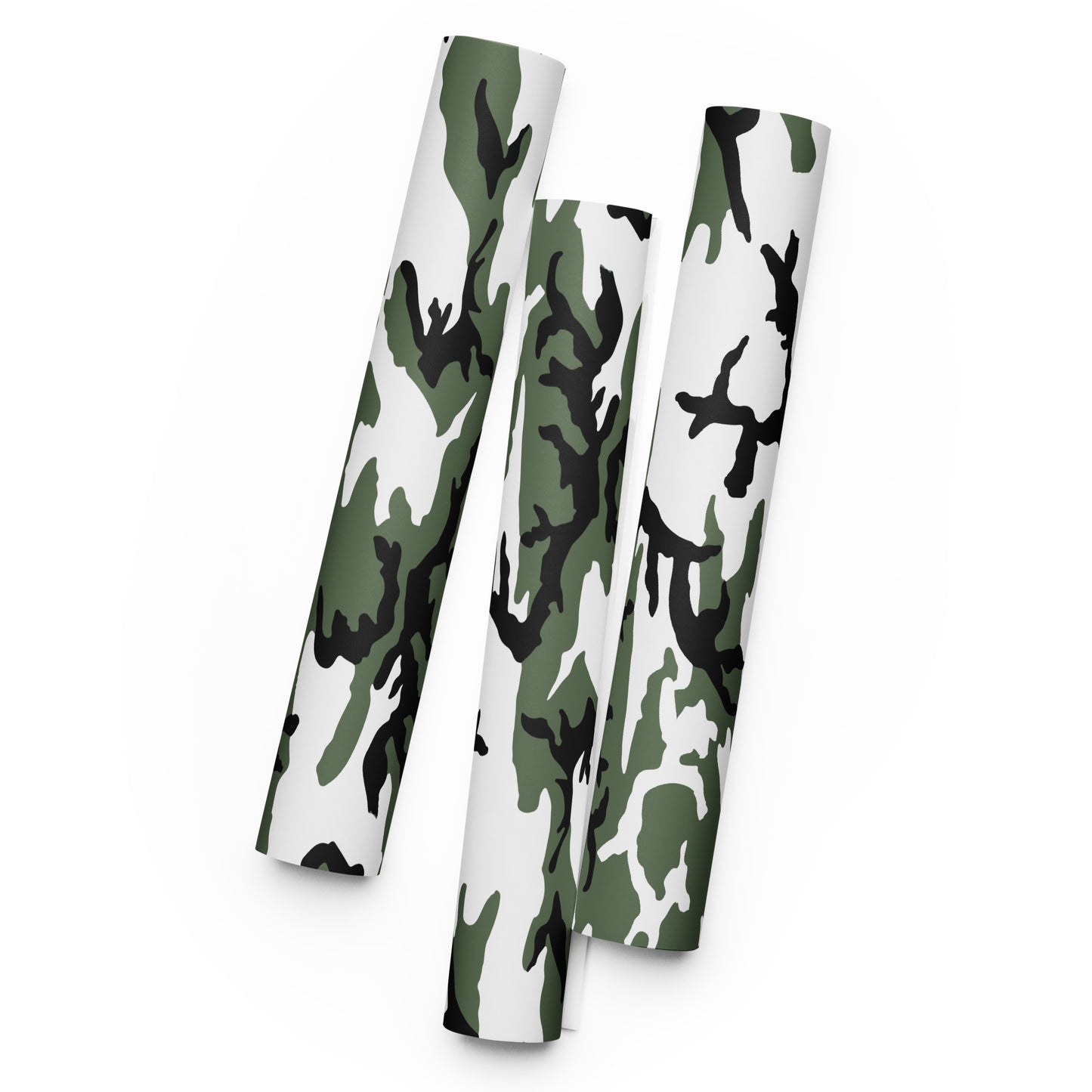 Three-Color Snow Camo Wrapping Paper