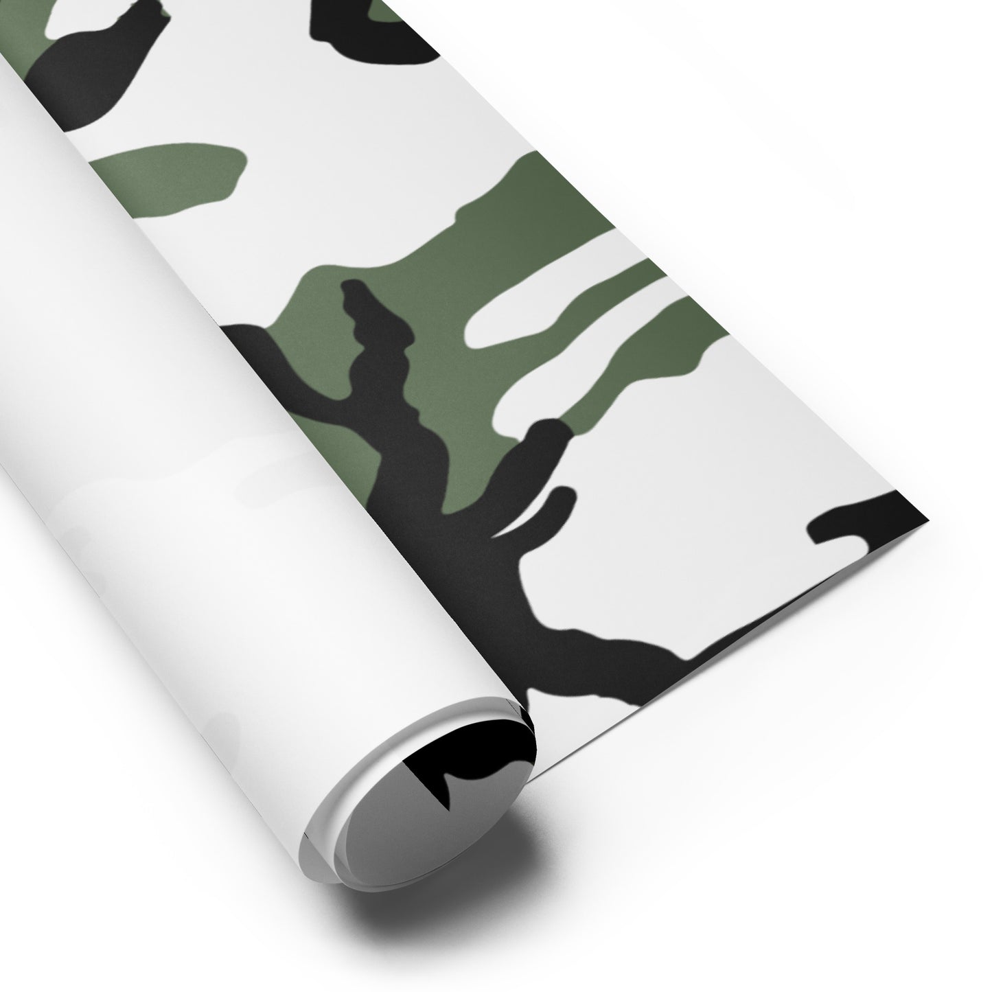 Three-Color Snow Camo Wrapping Paper