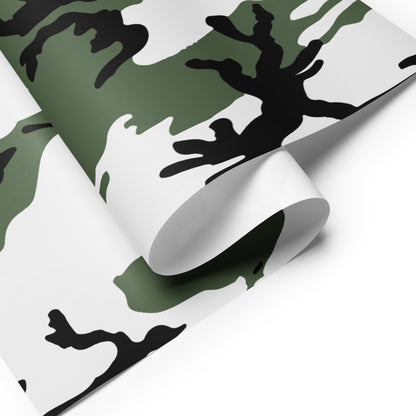 Three-Color Snow Camo Wrapping Paper