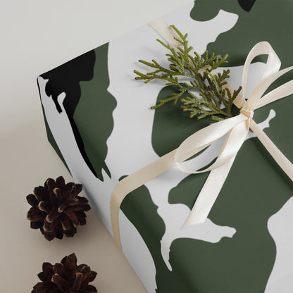 Three-Color Snow Camo Wrapping Paper