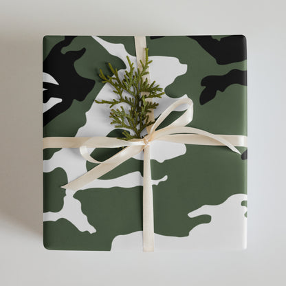 Three-Color Snow Camo Wrapping Paper