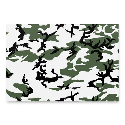 Three-Color Snow Camo Wrapping Paper