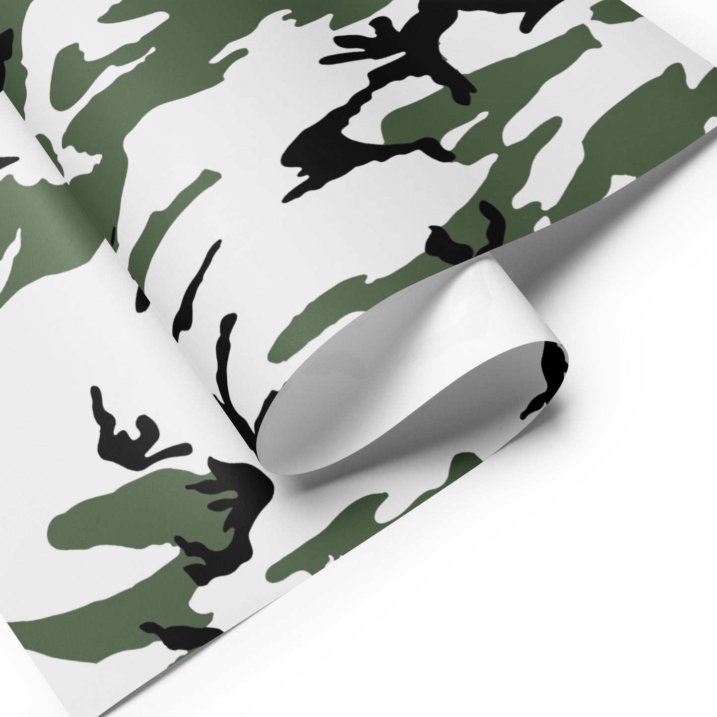 Three-Color Snow Camo Wrapping Paper