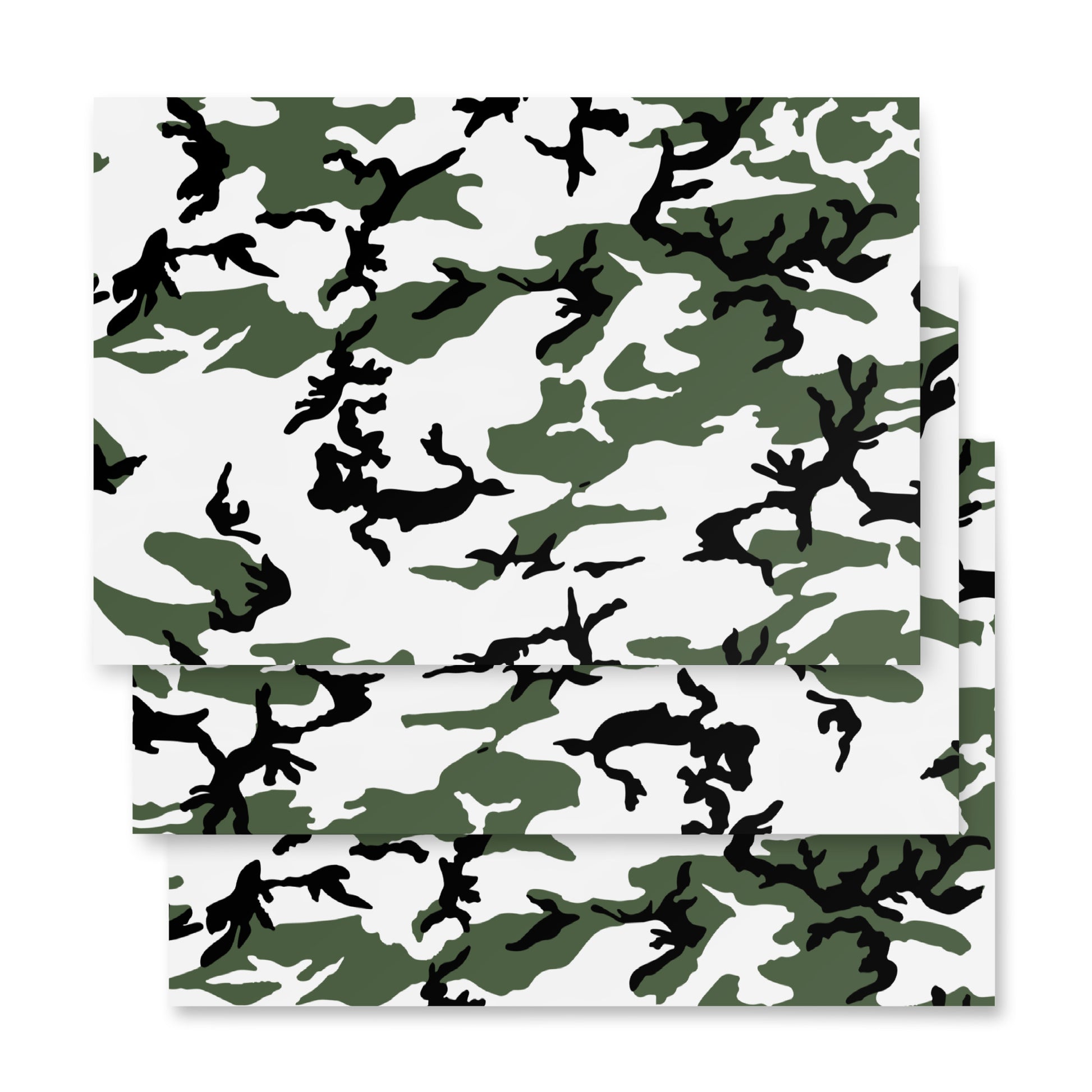 Three-Color Snow Camo Wrapping Paper