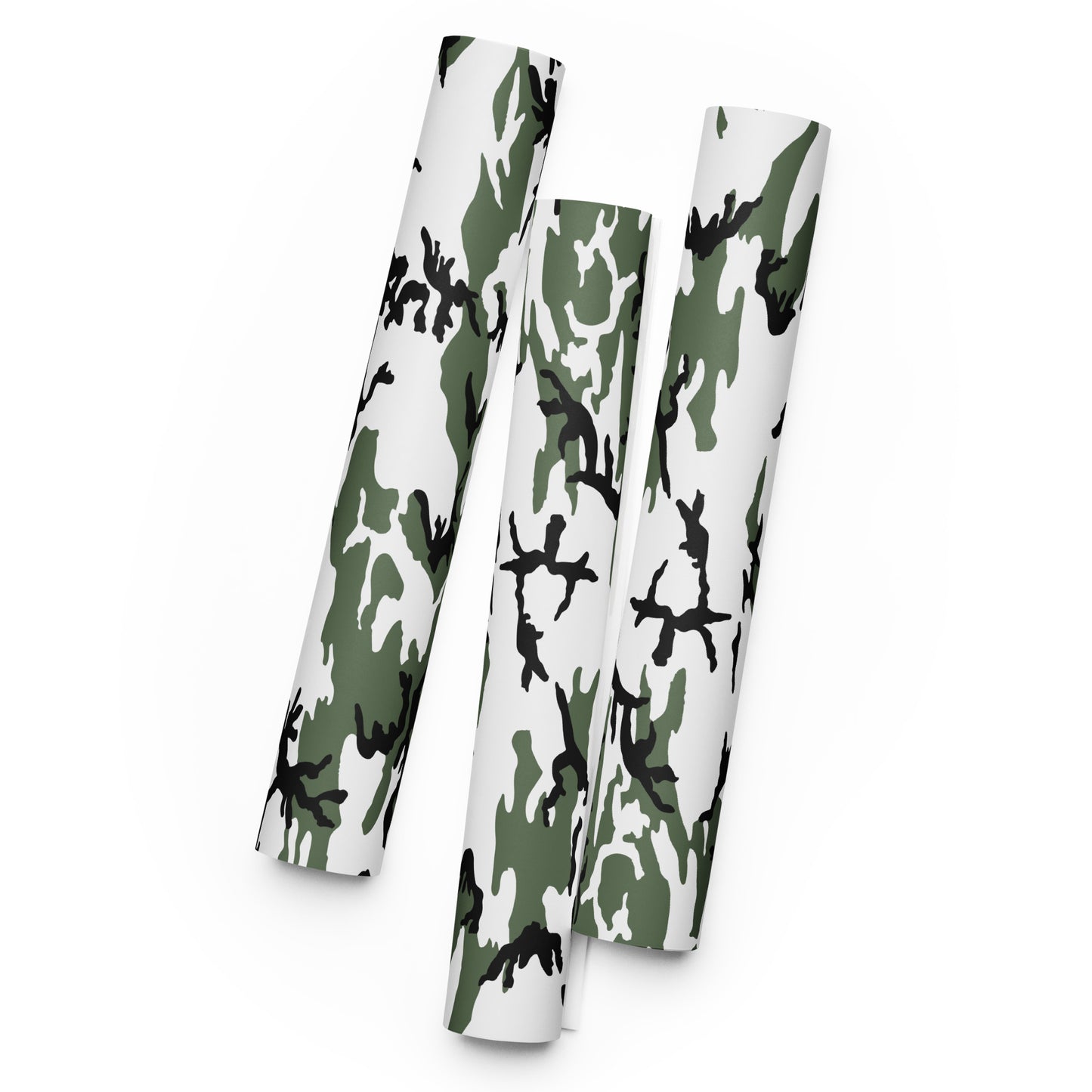 Three-Color Snow Camo Wrapping Paper