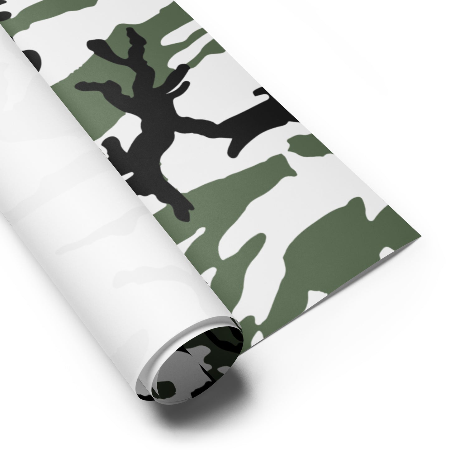 Three-Color Snow Camo Wrapping Paper