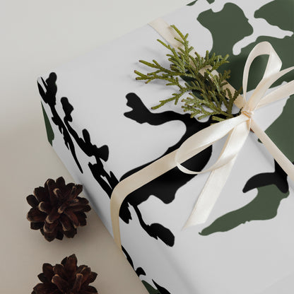 Three-Color Snow Camo Wrapping Paper