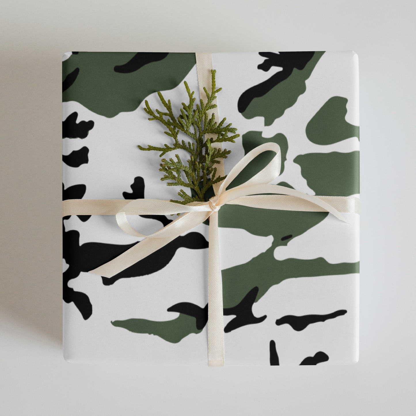 Three-Color Snow Camo Wrapping Paper