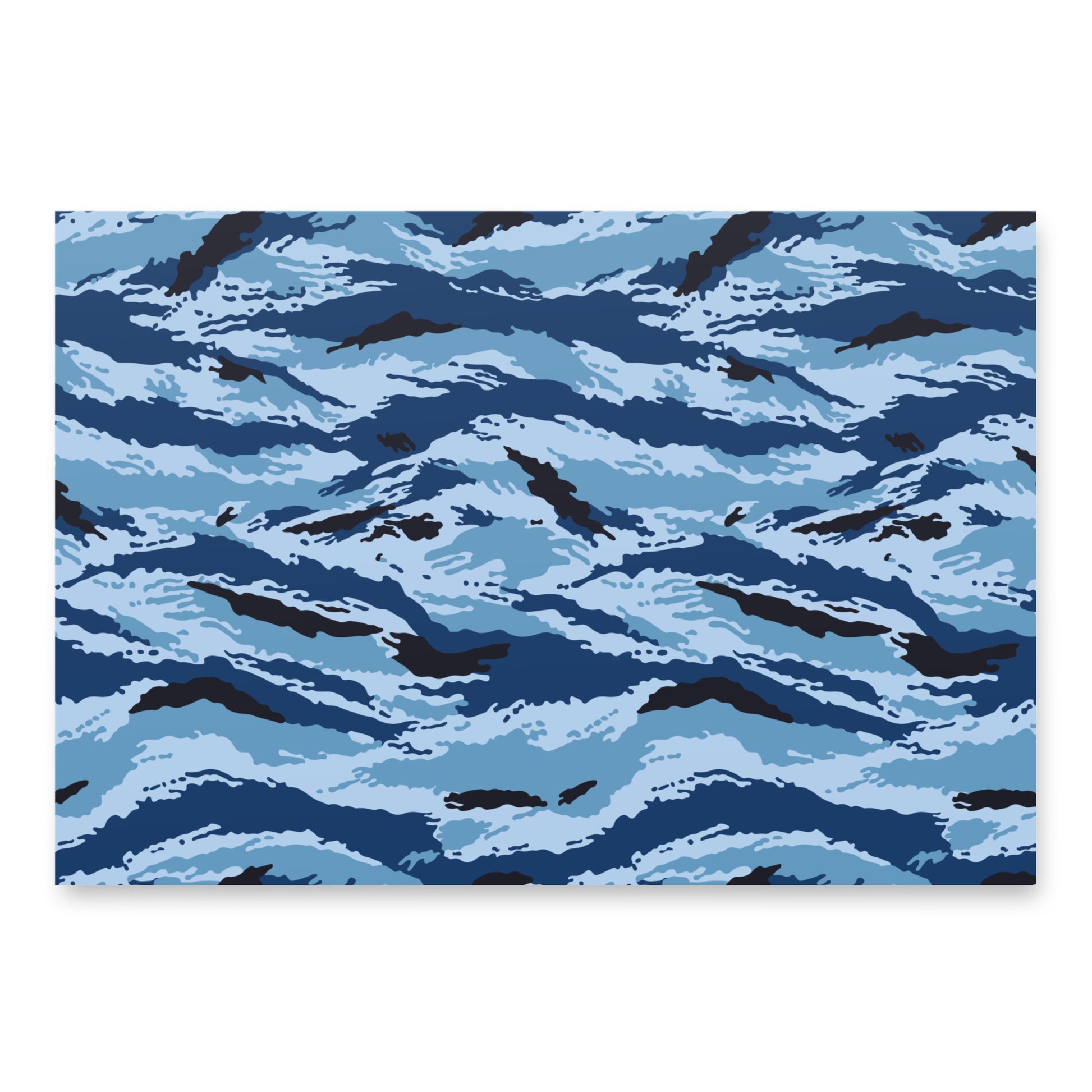 Kamysh Blue Camo Wrapping Paper