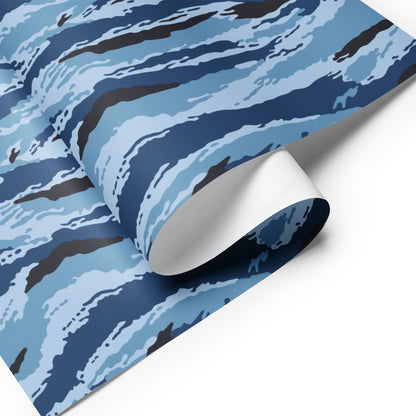 Kamysh Blue Camo Wrapping Paper