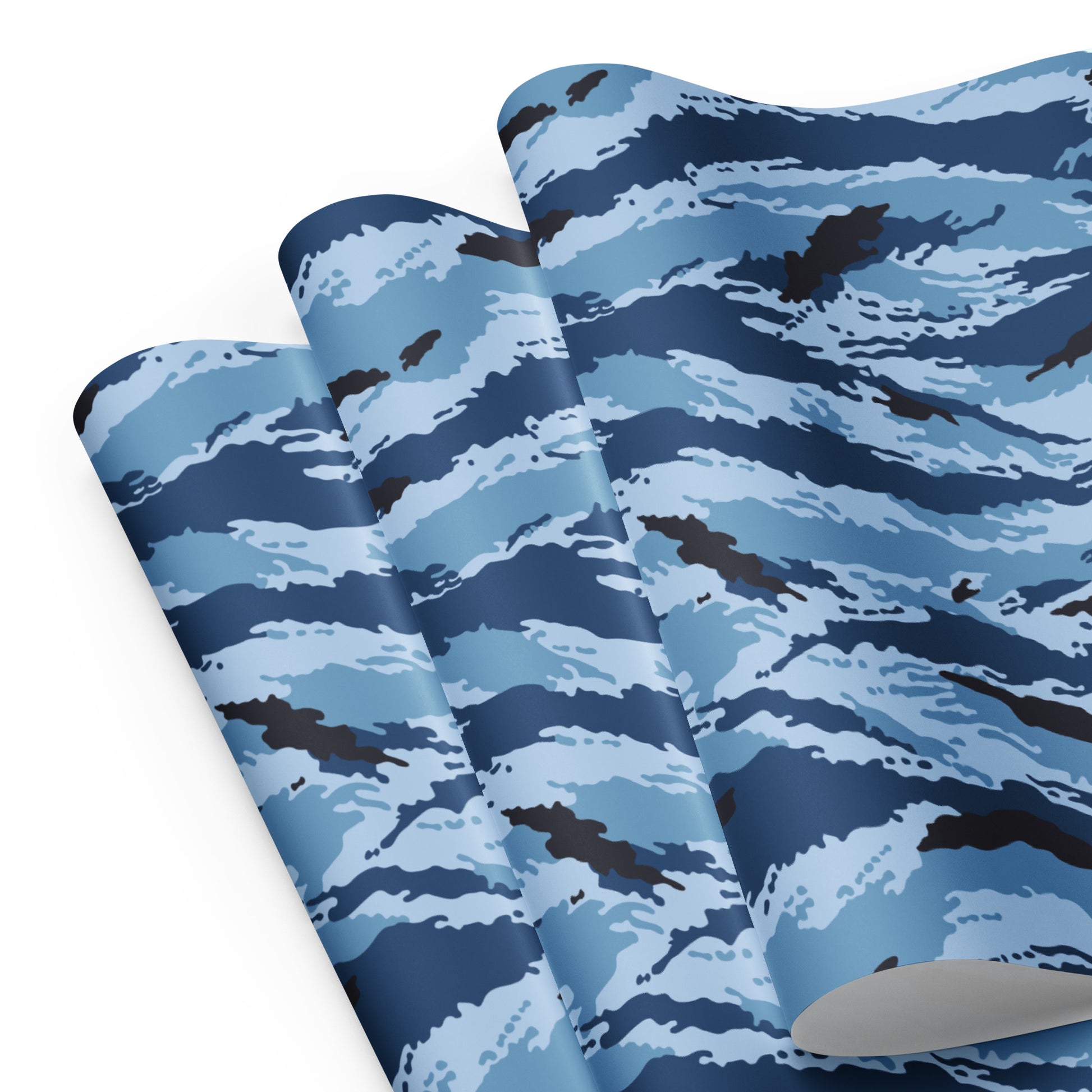 Kamysh Blue Camo Wrapping Paper