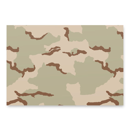 Three-Color Desert Camo Wrapping Paper Sheets