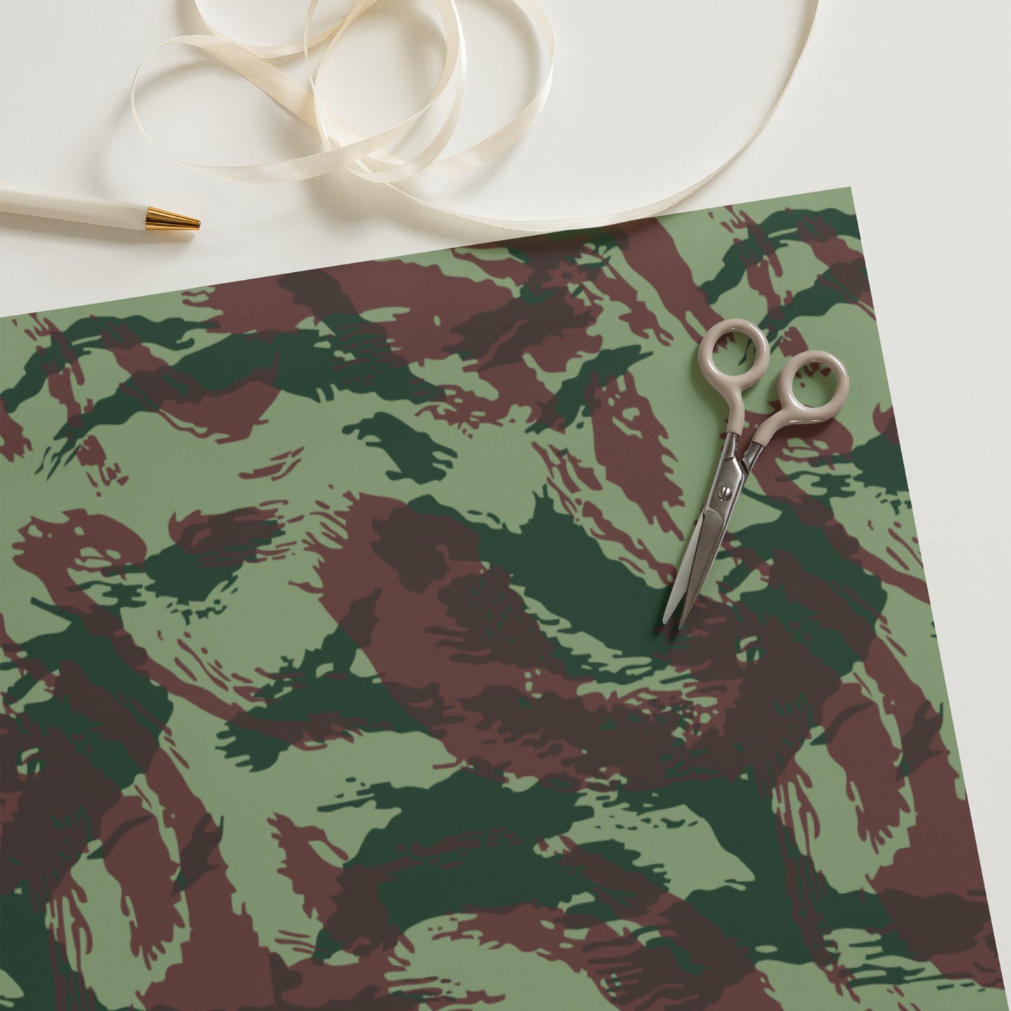 Portuguese Lizard Camo Wrapping Paper Sheets